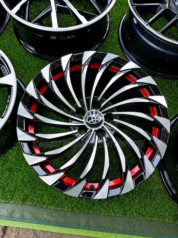 Toyota Style Gloss Black Alloy Wheel Rim 14– Diamond Cut Finish · Photo 1