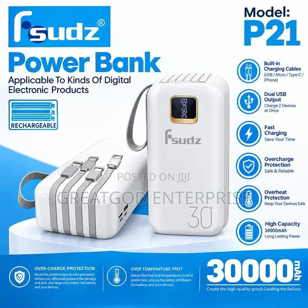 Fsudz P21 30000mAh Fast Charging Power Bank · Photo 1