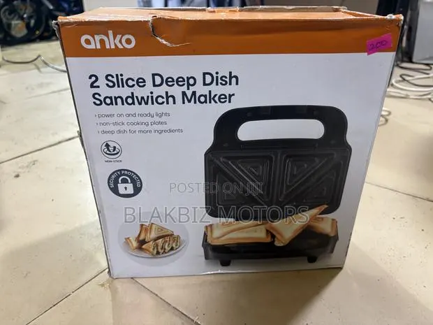 Anko 2 Slice Deep Dish Sandwich Maker · Photo 1