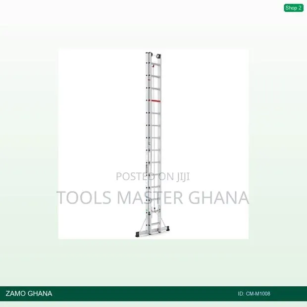 Cm 2x13 Rope Pulley Double Ladder With Wheel Alu - Cm-M1008 · Photo 1