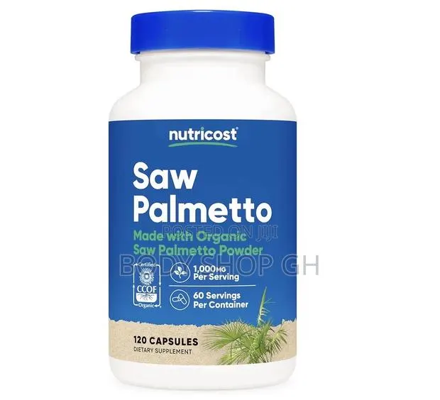 Saw Palmetto 1000mg, 120 Capsules - Made With Organic Saw Palmetto, · Photo 1