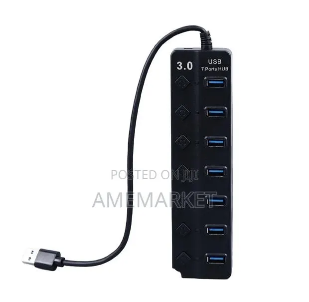 7-Port USB Hub Splitter With Individual Switches – USB Extender · Photo 1