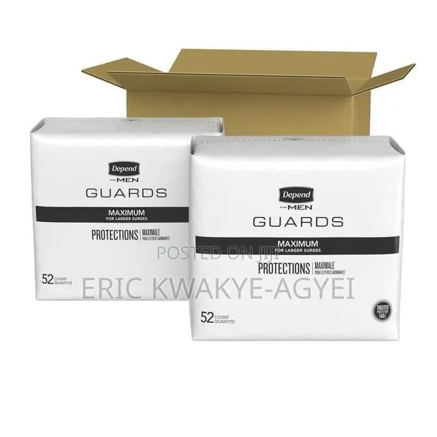 Depend Guards for Men Maximum Absorbency Pads, 52 Ct · Photo 1