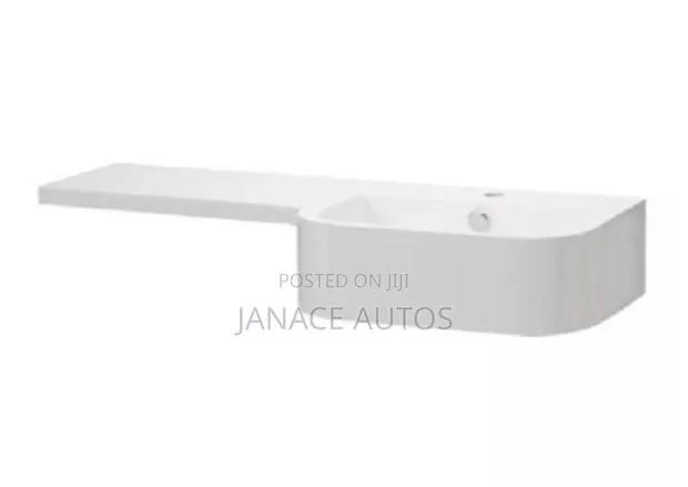 Tavistock Match 1200/1500mm Isocast Basin - Gloss White Right/Left · Photo 1