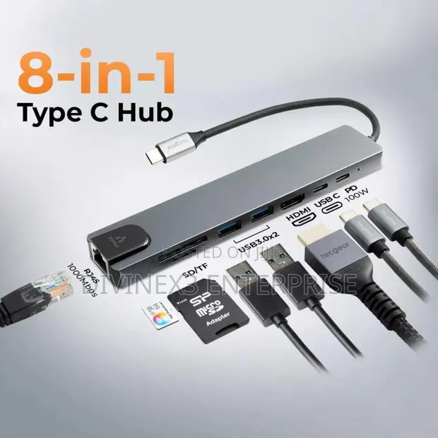 8 in 1 Type-C Multi-Functional Hub · Photo 1