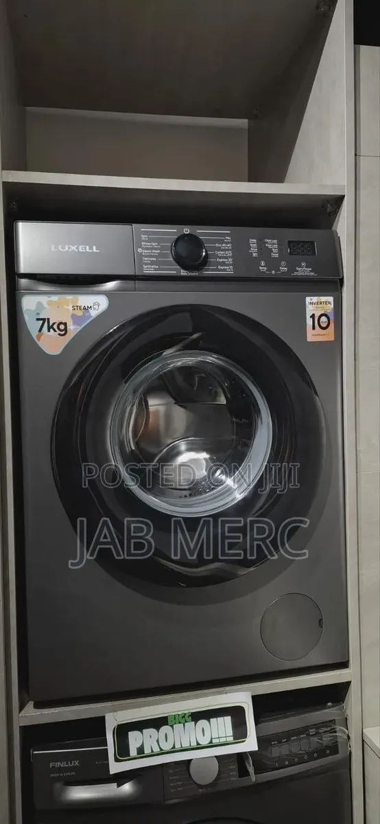 7kg High Drum Inverter Washing Machine Dark Grey New · Photo 1