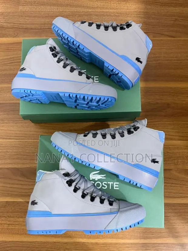 Lacoste Gripshot Mid - Cut Boots in Grey/Blue · Photo 1