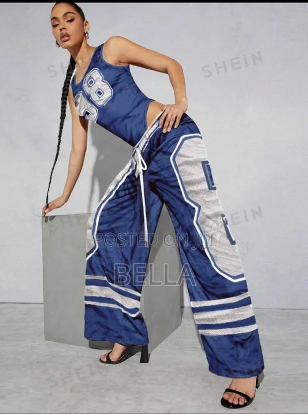 Denimoi Sport Graphic Textured Bodysuit 2 Pcs Sets · Photo 1
