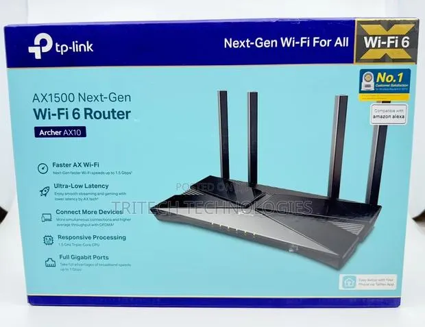 TP-Link Wifi 6 Next-Gen Ax1500 Archer Ax10 Router · Photo 1