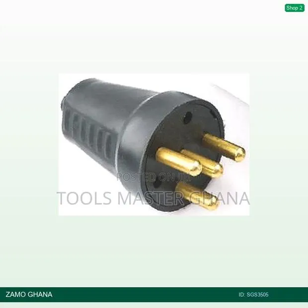 Rubber Three Phase Male Plug - Sgs3505 · Photo 1