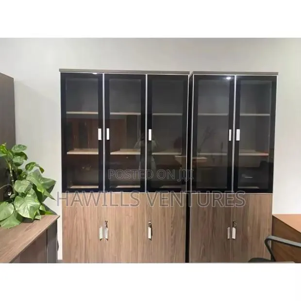 Wooden Filling Cabinet With Glass Door (3+2) · Photo 1