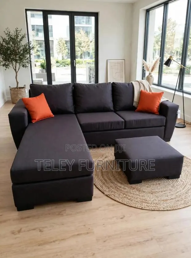 Modern L-Shape Sofa With Ottoman · Photo 1