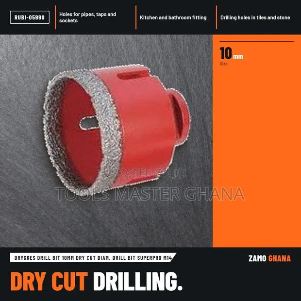 Drygres Drill Bit 10Mm Dry Cut Diam. Drill Bit Superpro M - RUBI-05990 · Photo 1