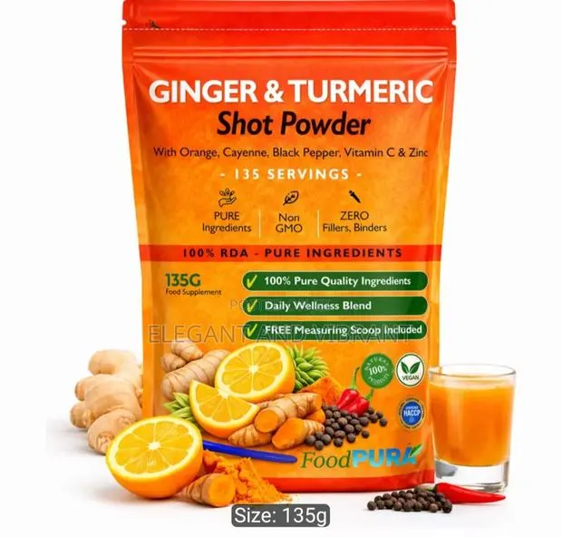 Turmeric Ginger Shoot Drink With, Orange,Cayenne Pepper,Zinc,Orange · Photo 1