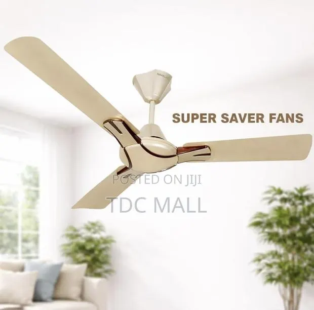 100% Copper Decorative Nicola Energy Saving Ceiling Fan - Gold · Photo 1