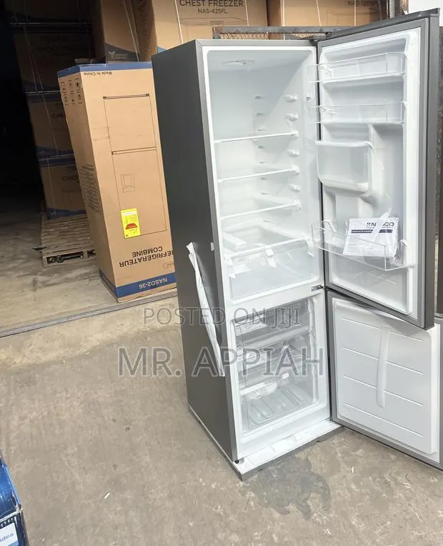 New Nasco NasD2-23-SK Double Door Fridge(Gray)170Liter. · Photo 1