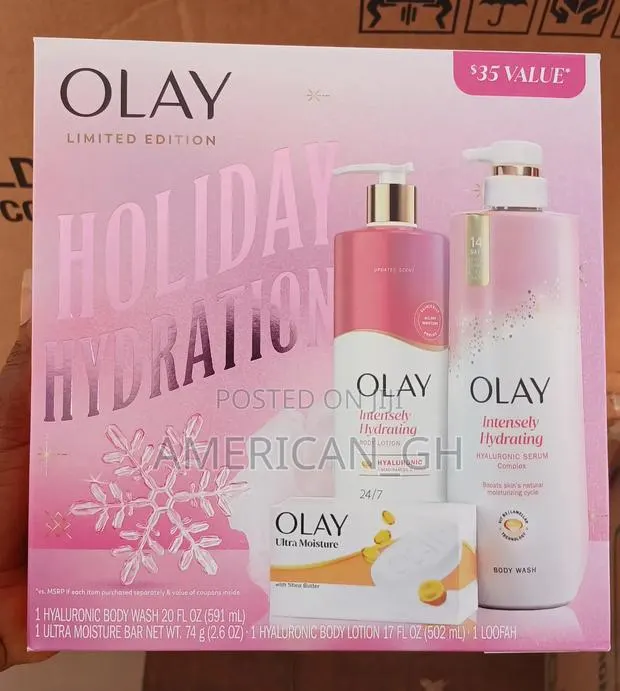Olay Holiday Hydration, 3 in 1 Pack( Wash, Lotion, Bar) · Photo 1