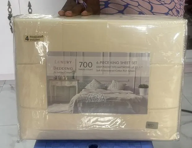 King Size Ashley Cooper 6pcs Set Bedsheet USA · Photo 1