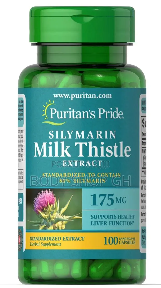Puritan's Pride Milk Thistle Silymarin 100 Caps - For Liver Support · Photo 1