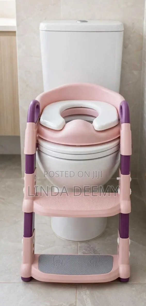 Kids Potty Ladder- Foldable for Toddlers 1-6 Years - Blue/Pink/Ash · Photo 1