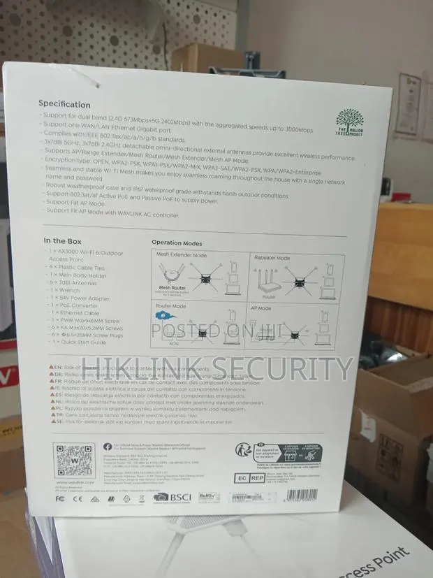 Wailing Ax3000 Wifi Outdoor Access Point Aerial HD9S · Photo 2
