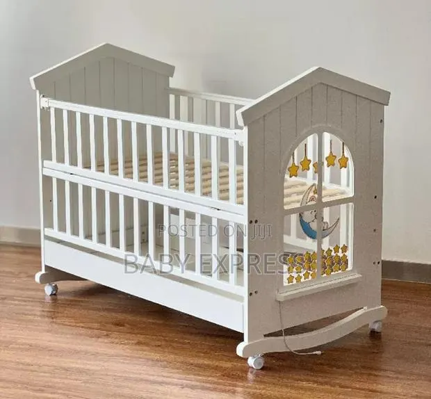 Premium Wooden Baby Cot With Light Under-Cot Storage · Photo 1