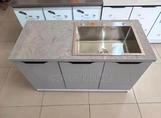 Modern Marble Kitchen Sink Cabinet · Photo 1
