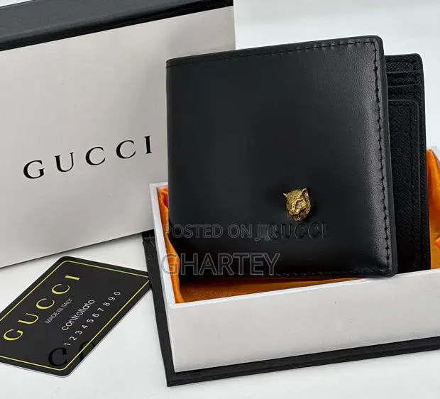 Gucci High Quality Soft Leather Mens Wallet- Coffee Black · Photo 1