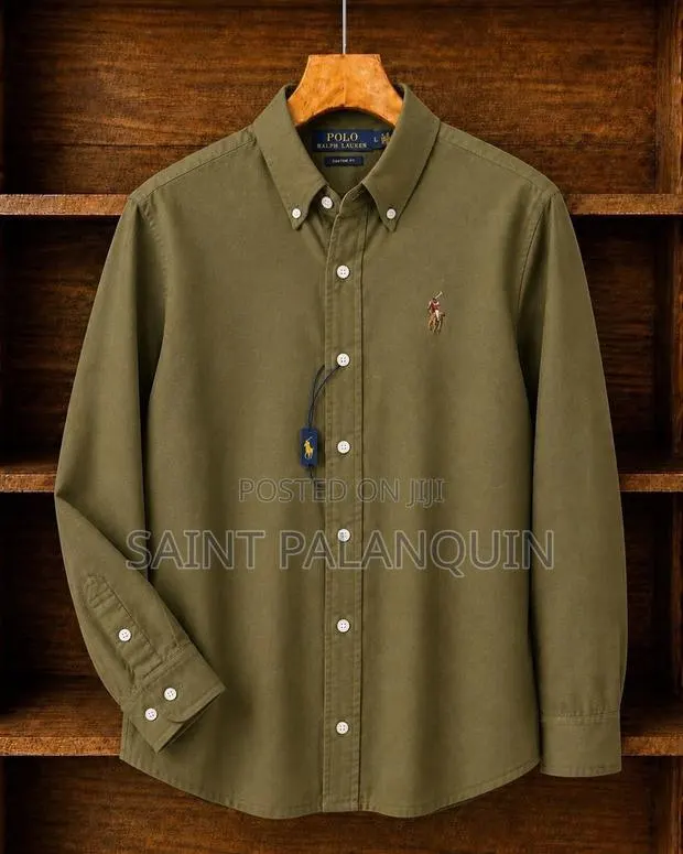 Polo Ralph Lauren Long-Sleeve Oxford Shirt a Button-Down Collar · Photo 1