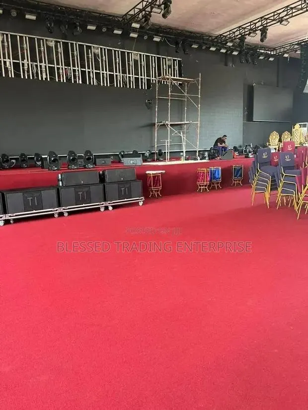 Beautiful Red Wine Carpet for Church Auditorium and Platforms · Photo 1