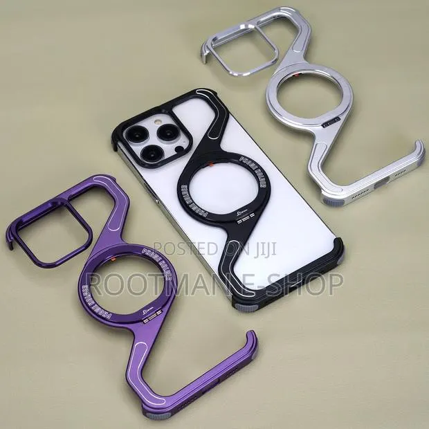 Metal Frameless Phone Case Magnetic Charging 360 Holder for iPhones · Photo 1