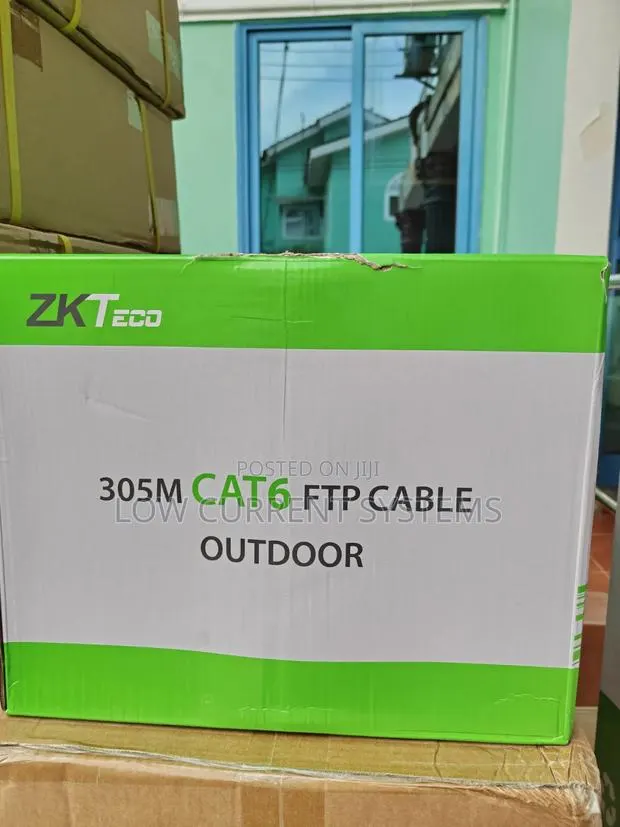 Zkteco Outdoor Double Shield Cable 305m Double Jack Cat6 Ethernet · Photo 1