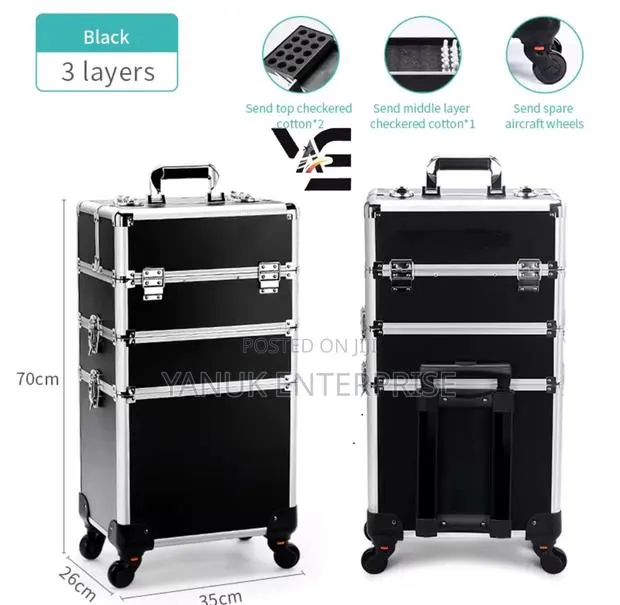 3 Layers Make-Up Trolley/Bag/Box · Photo 1