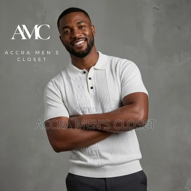 Men's Smart Casual Knit Polo Shirts, Office Weekend Wear · Photo 1