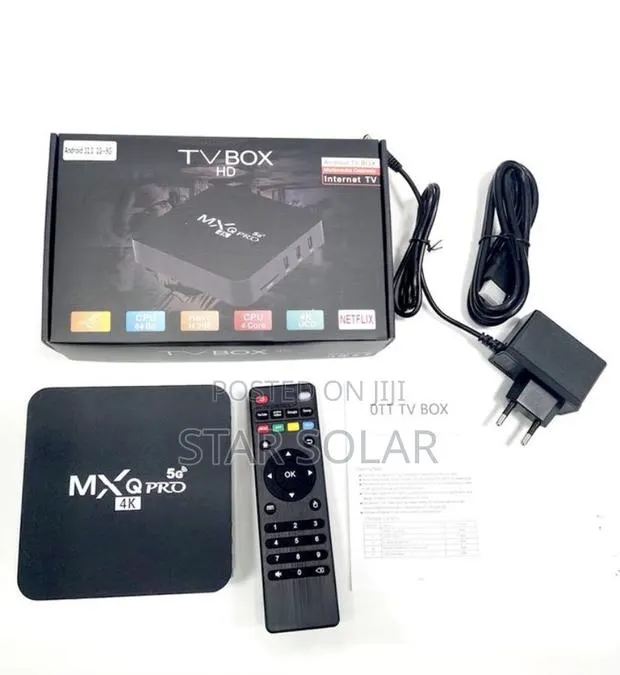 Mxqpro Hd Android 13 Tv Box- 2.4g - Wifi - Black