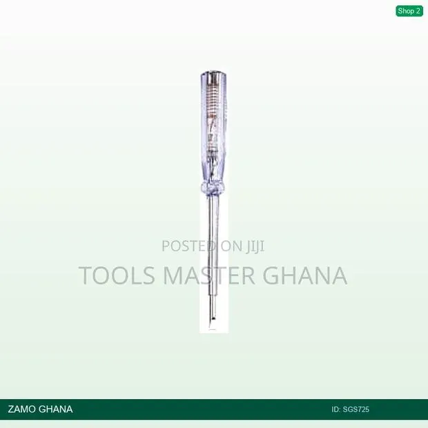 Vlotage Tester Pen Professional 190mm 110-250v Sl Flat Screw - Sgs725 · Photo 1