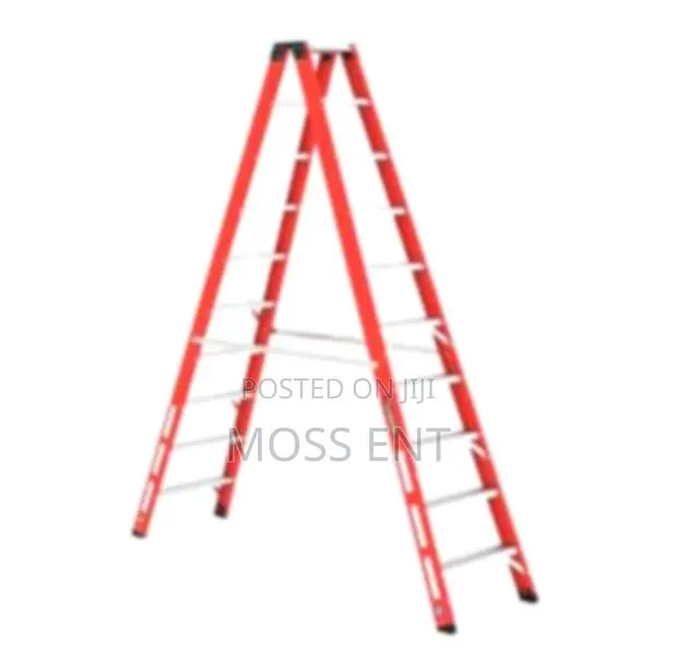 Cm 10 Steps Fiberglass Double Sided Step Ladder Large Rung - Cm-Bfc10 · Photo 1