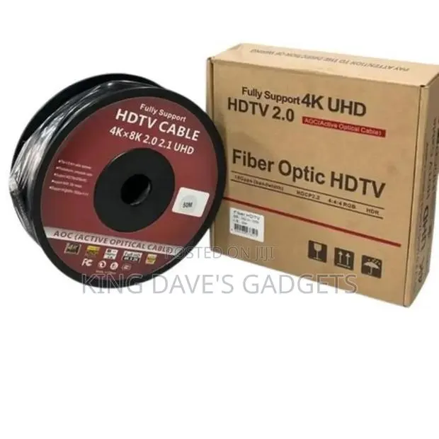 HDTV Uhd Fiber Optic Hdmi to Hdmi Cable 50m · Photo 1