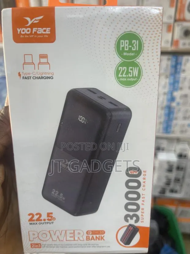 YOO FACE PB-31 30000mAh Power Bank – 22.5W Super Fast Charge! · Photo 1