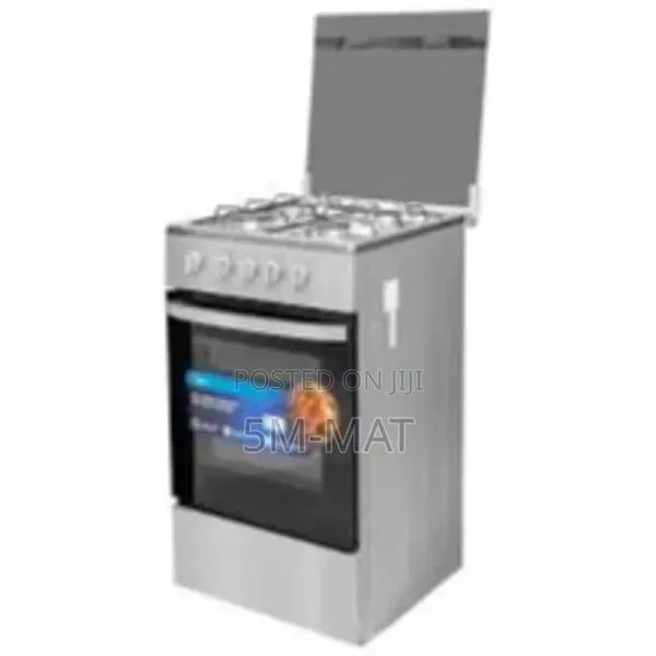 Silver Midea 4 Burner Gas Cooker / Oven – Silver (Sp5055t082-S) · Photo 1