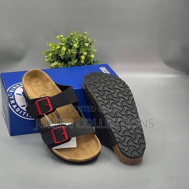 Original Birkenstork Leather Black and Red · Photo 1