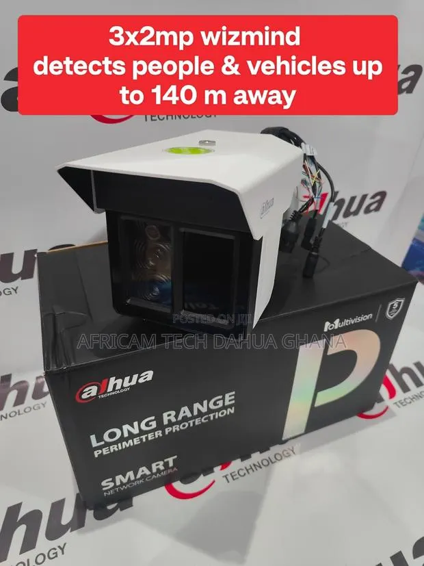 Dahua 3×2 MP Triple-Sight Perimeter Protection Bullet W.Mind Ip Cam · Photo 1