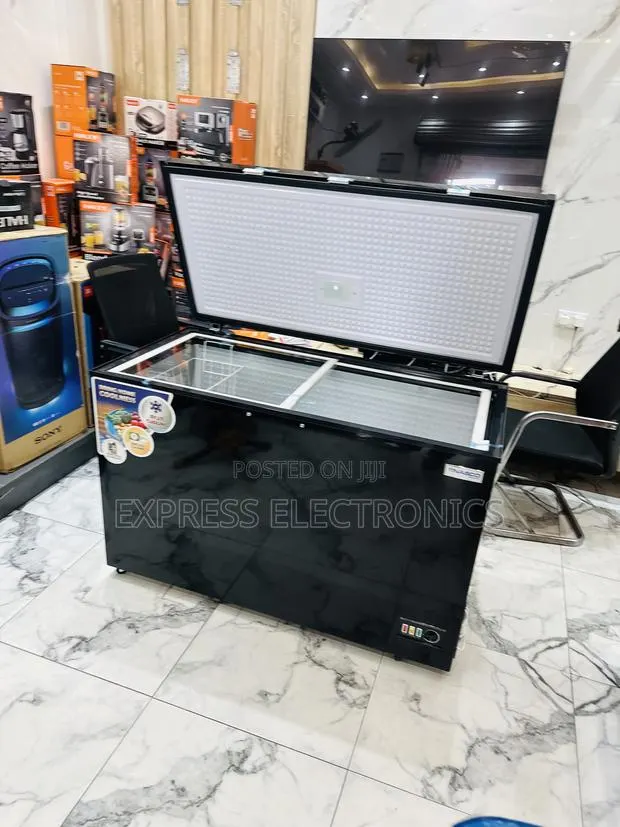Eco Mode Function Chest Freezer Single Door Black 400l Nasco · Photo 1