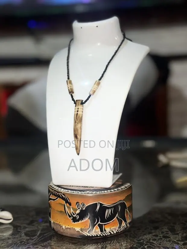 Handcrafted Ox Bone Pendant Necklace – African Heritage Jewelry · Photo 1