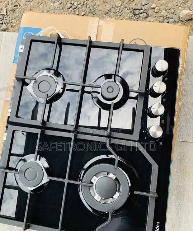 Original Best Midea 60cm 4 Burner Gas Hob| Black Glass [60GJ084] · Photo 1