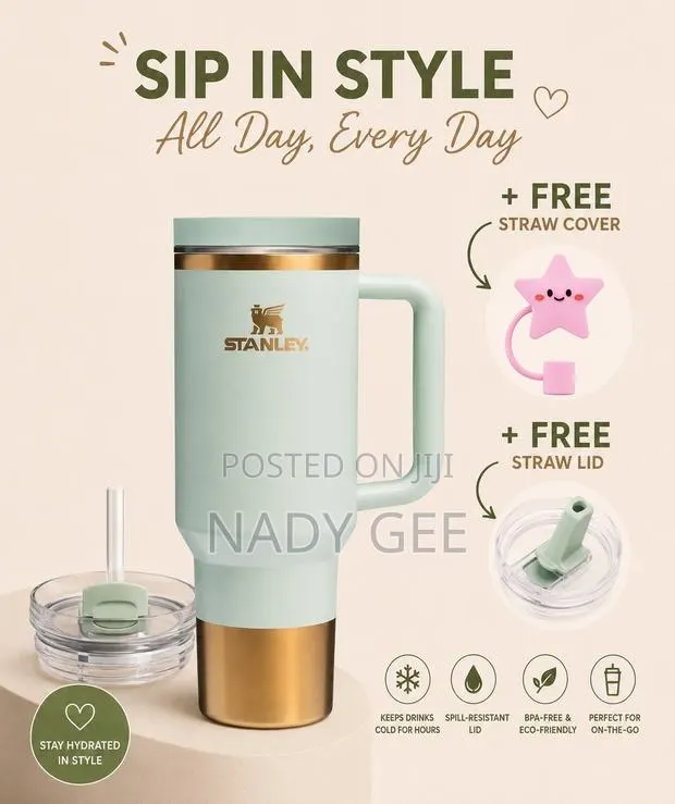 Gilded Celadon 40oz Stanley Cup · Photo 1