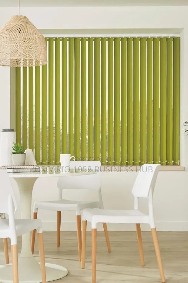 Cinnamon Swirl Vertical Modern Window Curtain Blinds · Photo 1