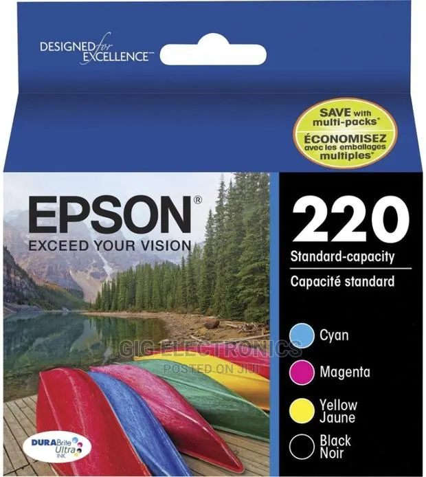 Epson 220 Cyan ,Magenta ,Yellow ,Black Ink Cartridge · Photo 1
