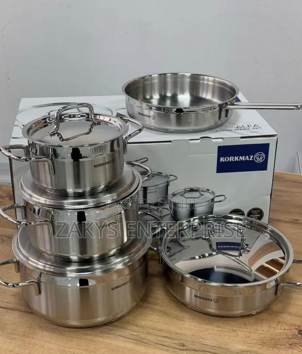 Korkmaz Stainless Steel Cookware 9pcs · Photo 1