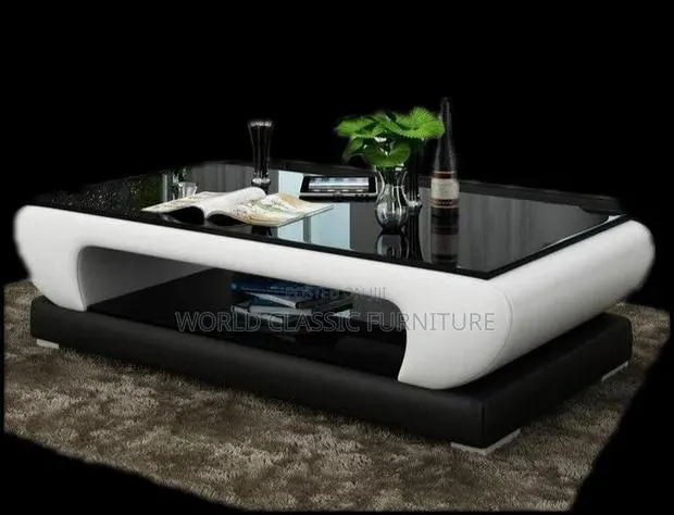 Modern Luxury Glass-Top 2-Tier Coffee Table · Photo 1